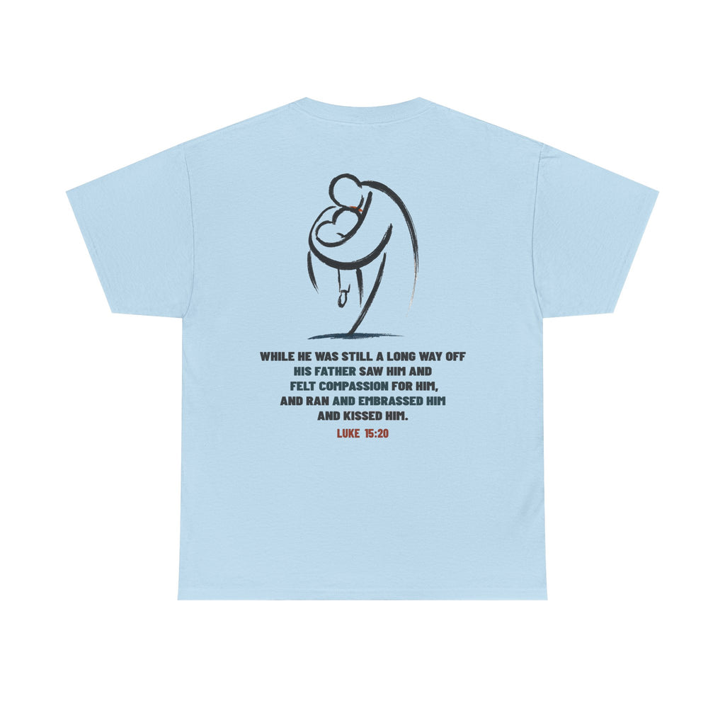 He Ran to Me T-Shirt — Christian Faith Jesus Running Design