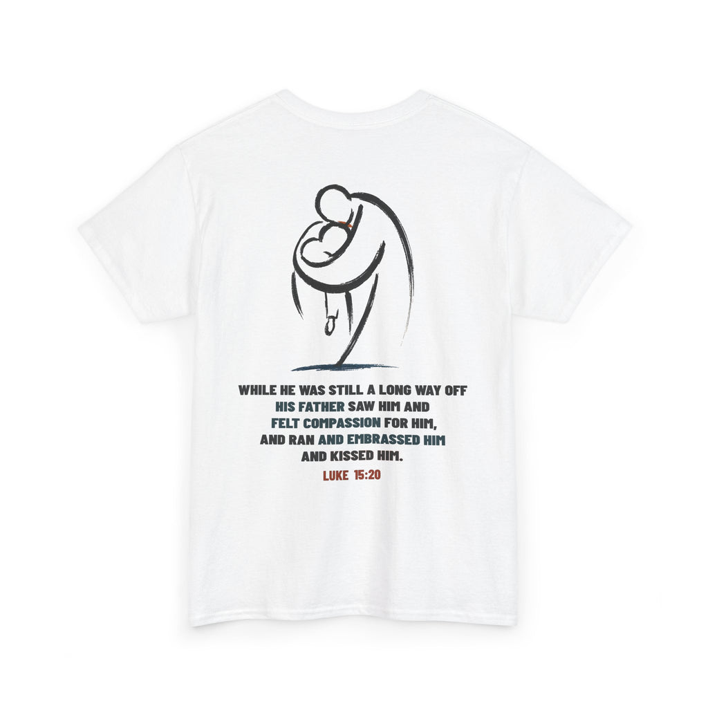 He Ran to Me T-Shirt — Christian Faith Jesus Running Design