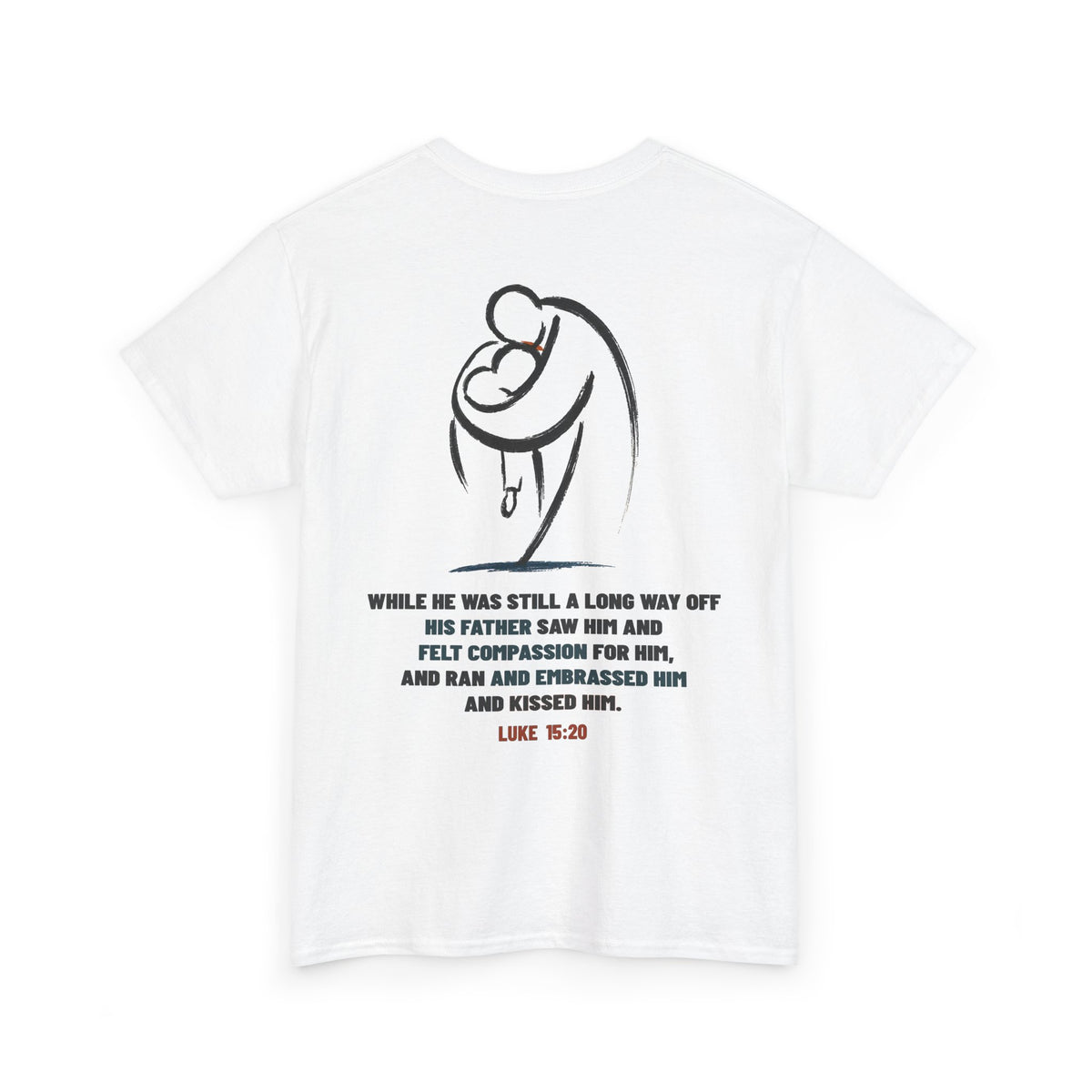 He Ran to Me T-Shirt — Christian Faith Jesus Running Design