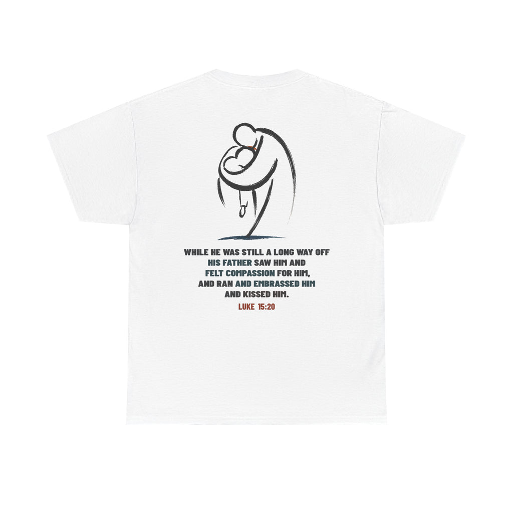 He Ran to Me T-Shirt — Christian Faith Jesus Running Design