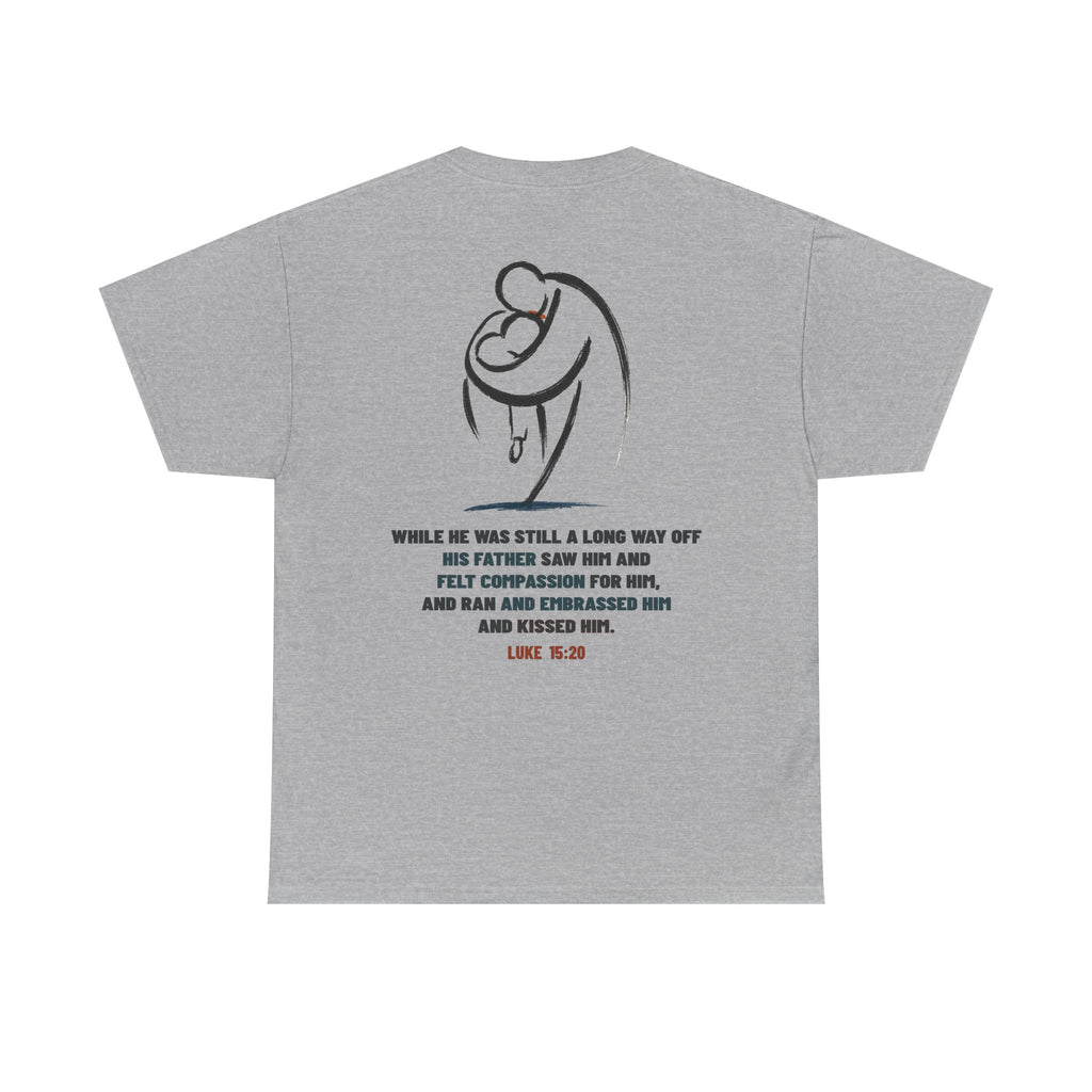 He Ran to Me T-Shirt — Christian Faith Jesus Running Design
