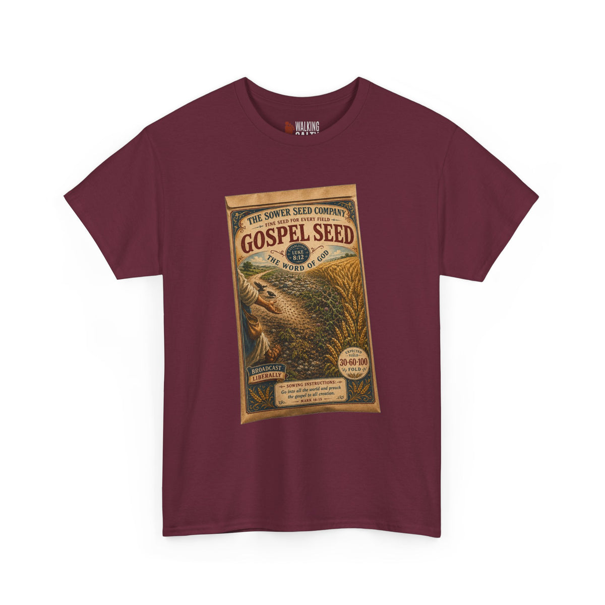 Vintage 'Gospel Seed' Seed Packet Graphic Tee — Retro Botanical Shirt